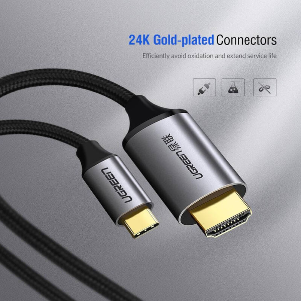 Cáp chuyển Ugreen Type-C sang HDMI 1.5m MM142-MM142-50570-5