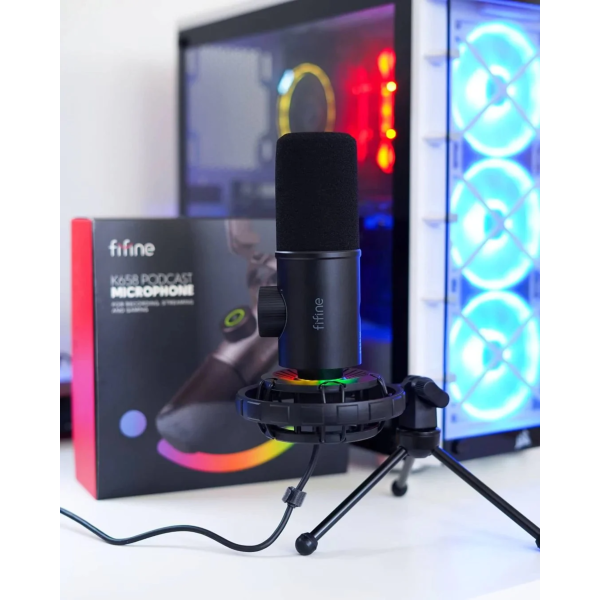 Mic thu âm FIFINE K658 RGB cho Máy Tính PC-K658-3