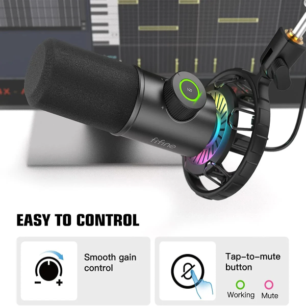 Mic thu âm FIFINE K658 RGB cho Máy Tính PC-K658-7