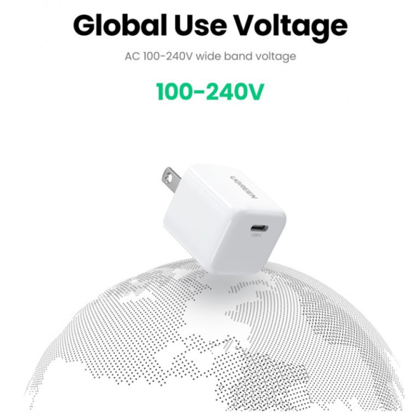 Cốc sạc nhanh Ugreen 20W Type-C PD GaN Fast Charger US-90902-3