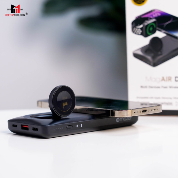 Pin dự phòng Mazer MagAir14 DUO MagSafe 15W 10.000 mAh-MMAGAIR14DUOBK-9
