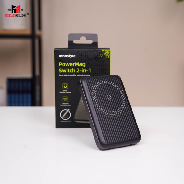 Pin sạc dự phòng Innostyle 10.000 mAh 20W PD PowerMag Switch 2 in 1 Stand-IA20PDLV-11