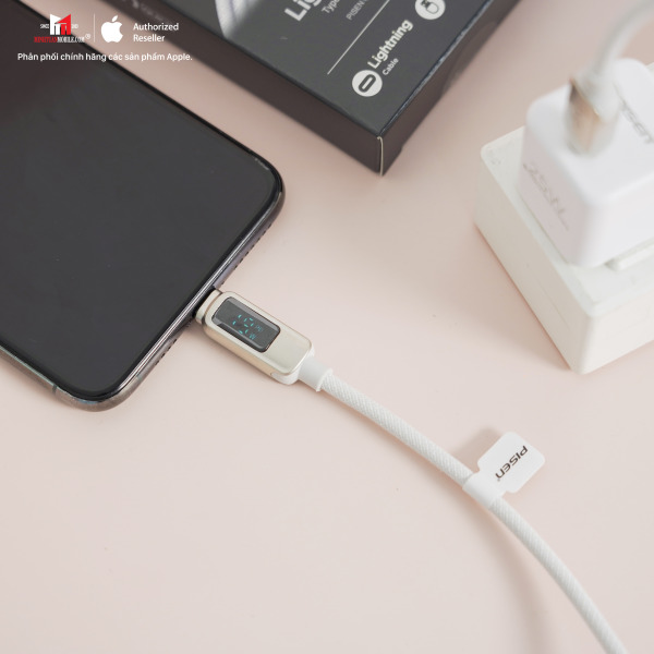 Cáp Type-C to Lightning Pisen đo công suất sạc 2m-CLPD032000BK-5