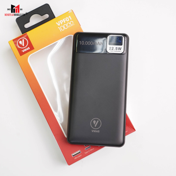 Pin sạc dự phòng Vmas 10.000 mAh 22.5W-VPF01B-2