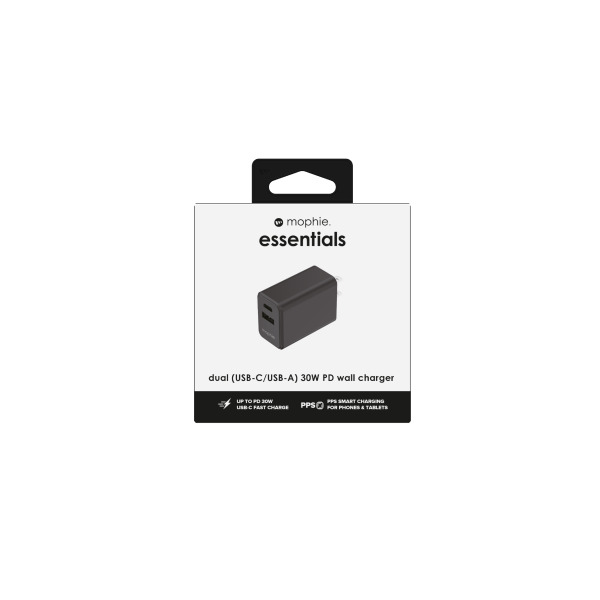 Cốc sạc nhanh 2 cổng Mophie Essentials PD 30W 1A1C-409912219-4