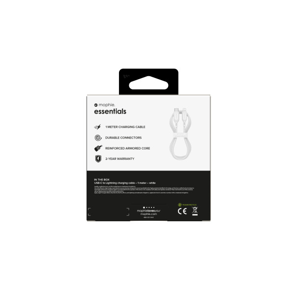 Cáp Type-C to Lightning Mophie Essentials MFi 1M-409912194-5