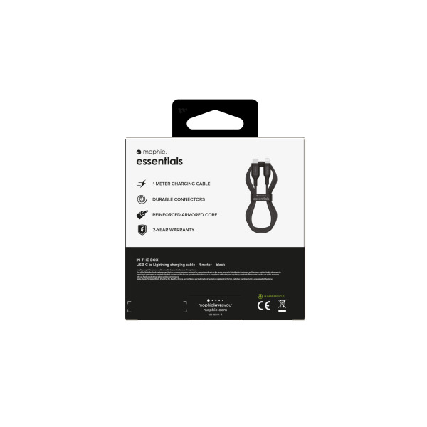 Cáp Type-C to Lightning Mophie Essentials MFi 1M-409912194-6