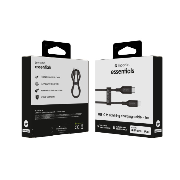 Cáp Type-C to Lightning Mophie Essentials MFi 1M-409912194-2