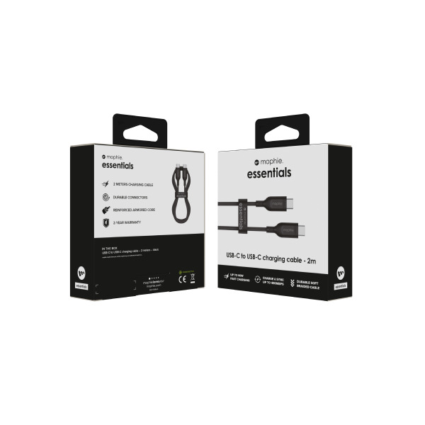 Cáp Type-C to Type-C Mophie Essentials 60W 2M-409912237-2