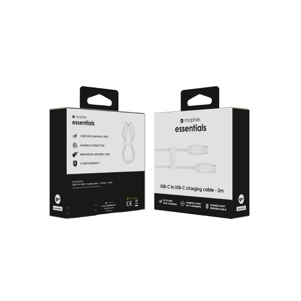 Cáp Type-C to Type-C Mophie Essentials 60W 2M-409912237-3