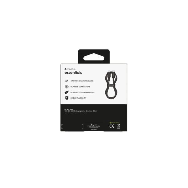 Cáp Type-C to Type-C Mophie Essentials 60W 2M-409912237-6