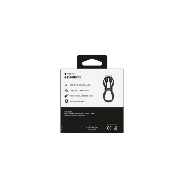 Cáp Type-C to Type-C Mophie Essentials 60W 1M-409912236-4