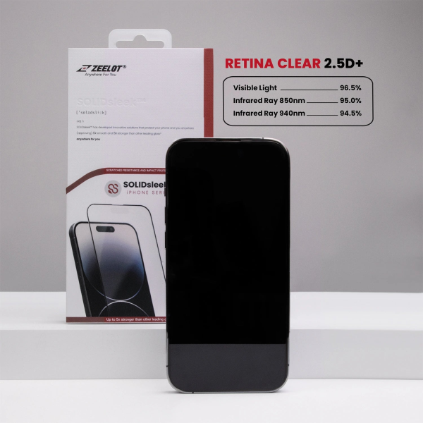 Cường lực iPhone 15 Plus Zeelot Solidsleek Retina Clear-17528-2