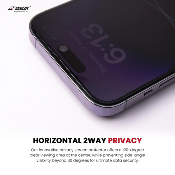 Cường lực chống nhìn trộm iPhone 15 Zeelot Solidsleek-17597-6