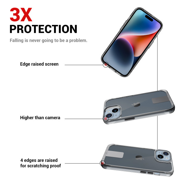 Ốp lưng iPhone 15 Jinya T-Stand Clear-JA6657-2