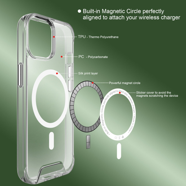 Ốp lưng Magsafe iPhone 15 Plus Jinya Crystal Clear-JA6522-3