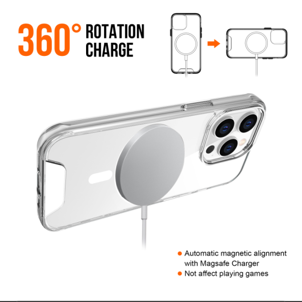 Ốp lưng Magsafe iPhone 15 Pro Max Jinya Crystal Clear-JA6523-3