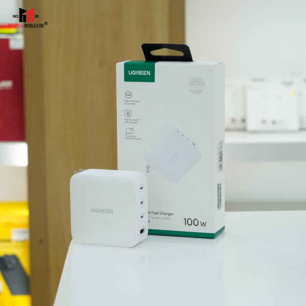 Cốc sạc nhanh Ugreen 100W PD 4 cổng GaN Fast Charger US-15336-7