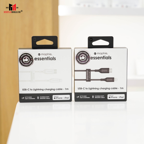 Cáp Type-C to Lightning Mophie Essentials MFi 1M-409912194-18