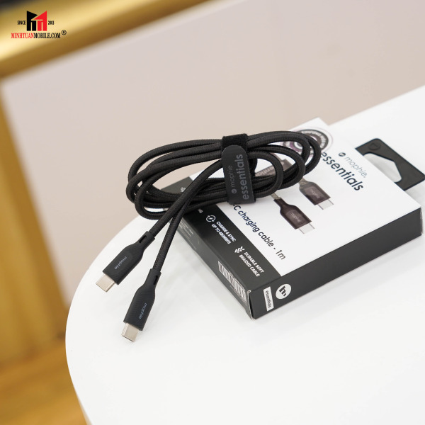 Cáp Type-C to Type-C Mophie Essentials 60W 1M-409912236-16