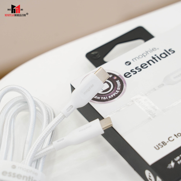 Cáp Type-C to Type-C Mophie Essentials 60W 1M-409912236-18