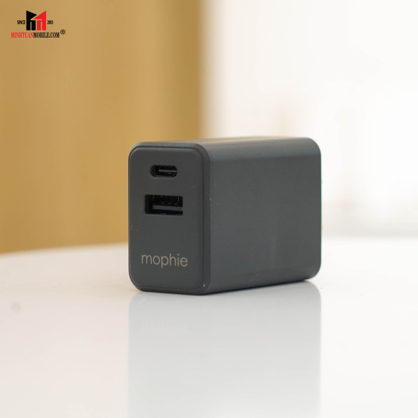 Cốc sạc nhanh 2 cổng Mophie Essentials PD 30W 1A1C-409912219-17