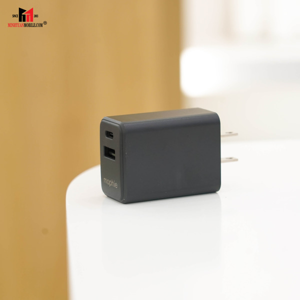 Cốc sạc nhanh 2 cổng Mophie Essentials PD 30W 1A1C-409912219-18