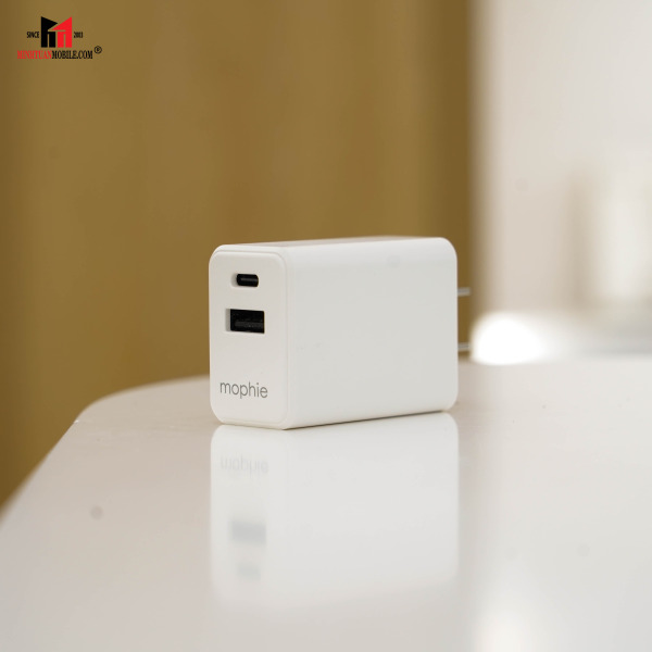 Cốc sạc nhanh 2 cổng Mophie Essentials PD 30W 1A1C-409912219-20