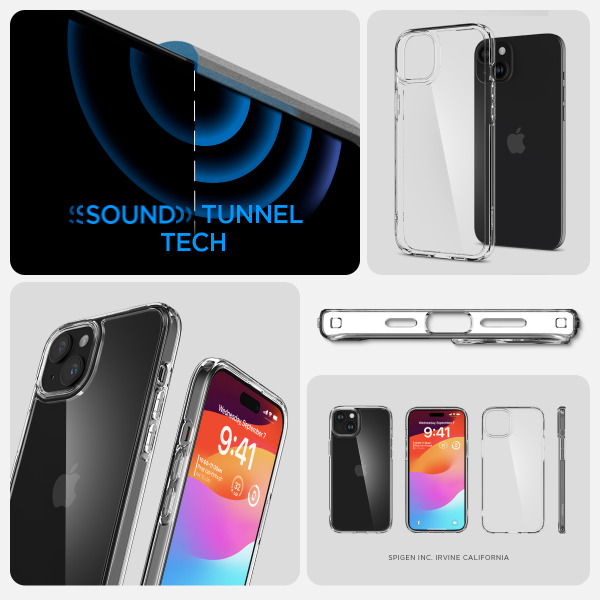 Ốp lưng iPhone 15 Spigen Ultra Hybrid Crystal Clear-ACS06793-2