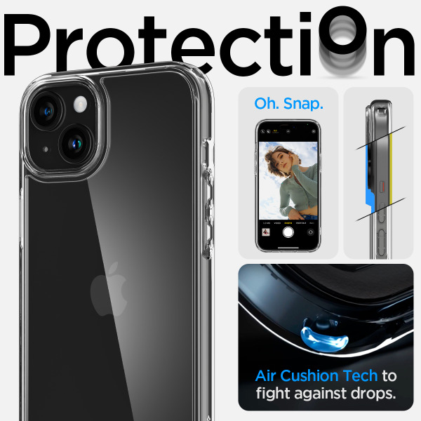 Ốp lưng iPhone 15 Spigen Ultra Hybrid Crystal Clear-ACS06793-4