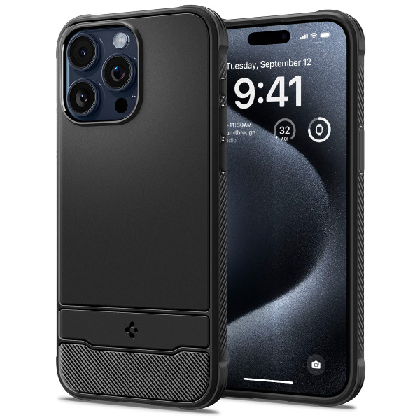 Ốp lưng Magsafe iPhone 15 Pro Spigen Rugged Armor Matte-ACS06703-16