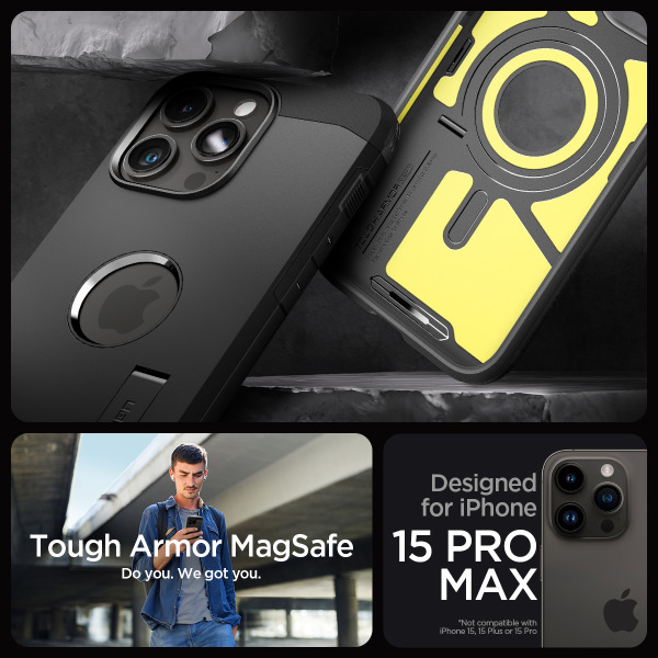 Ốp lưng Magsafe iPhone 15 Pro Max Spigen Tough Armor-ACS06594-9