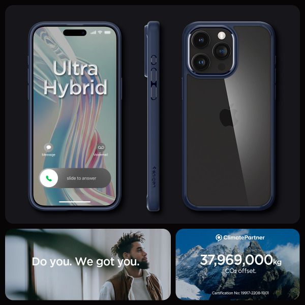 Ốp lưng iPhone 15 Pro Max Spigen Ultra Hybrid Crystal Clear-ACS06573-2