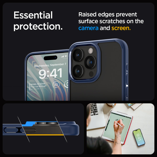 Ốp lưng iPhone 15 Pro Max Spigen Ultra Hybrid Crystal Clear-ACS06573-4