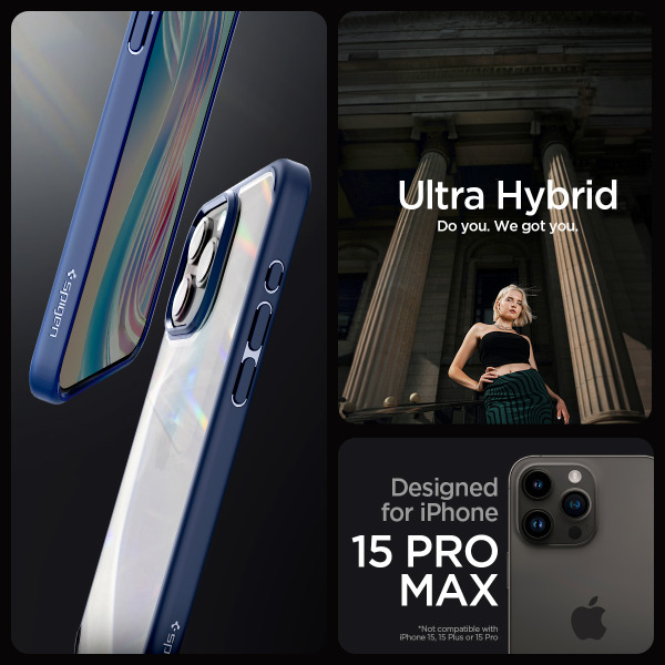 Ốp lưng iPhone 15 Pro Max Spigen Ultra Hybrid Crystal Clear-ACS06573-7