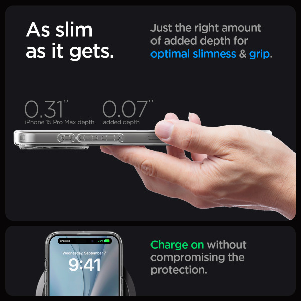 Ốp lưng Magsafe iPhone 15 Pro Max Spigen Crystal Hybrid-ACS06450-8
