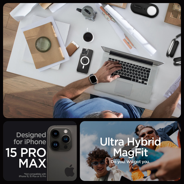 Ốp lưng Magsafe iPhone 15 Pro Max Spigen Crystal Hybrid-ACS06450-12