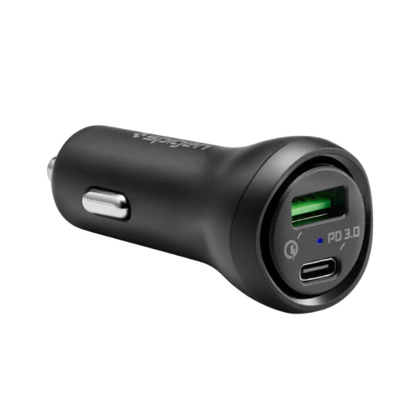Tẩu sạc Oto 2 cổng Spigen 27W Type-C PD Steadiboost-000CP25597-2