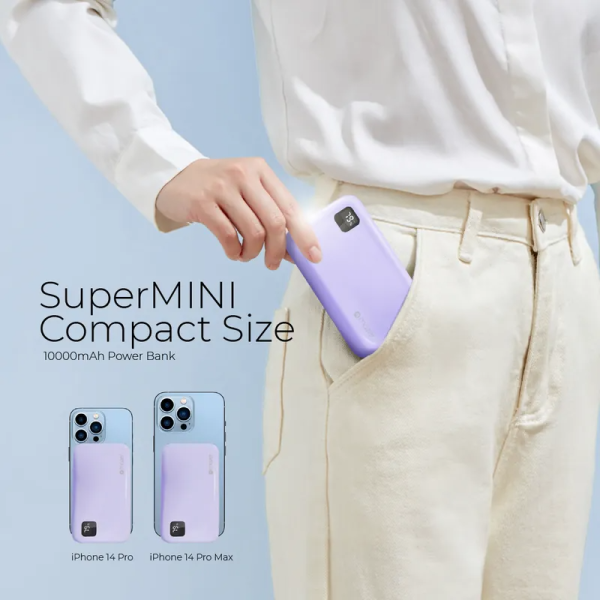 Pin sạc dự phòng Mazer 10.000 mAh 22.5W SuperMINI-Pocket Power.Link Trio-M-EGLINK10.0TRIO-GY-9