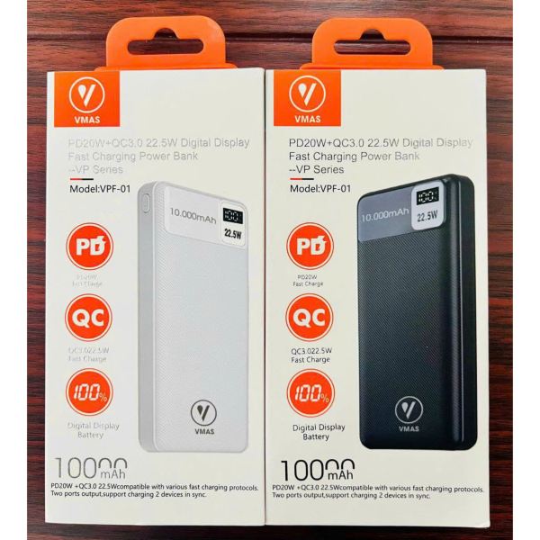 Pin sạc dự phòng Vmas 10.000 mAh 22.5W-VPF01B-8