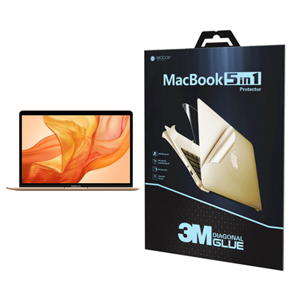 Bộ dán MacBook Air 13.3 inch 2018 2019 MOCOLL 5 in 1-MOC1801-2