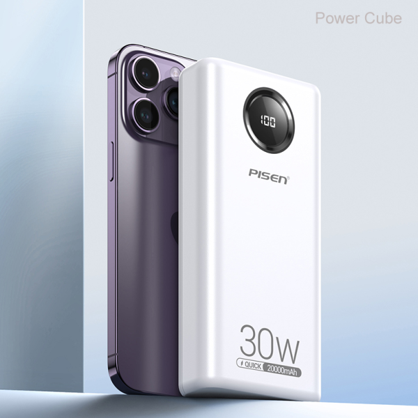 Pin sạc dự phòng Pisen 20.000 mAh 30W Quick Power Cube-TSD337-2