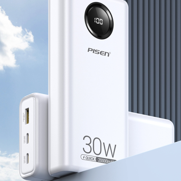 Pin sạc dự phòng Pisen 20.000 mAh 30W Quick Power Cube-TSD337-5