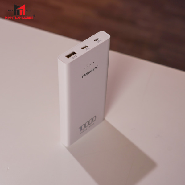 Pin sạc dự phòng Pisen 10.000 mAh 15W Mr White Ultra-TSD324-2