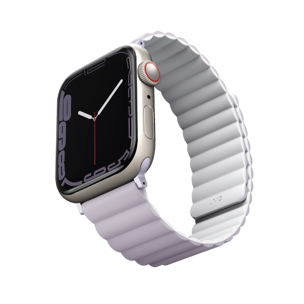 Dây đeo Apple Watch 38 40 41mm UNIQ Revix Reversible Magnetic Silicone Strap-UNIQ41MMREVBLUBLK-3