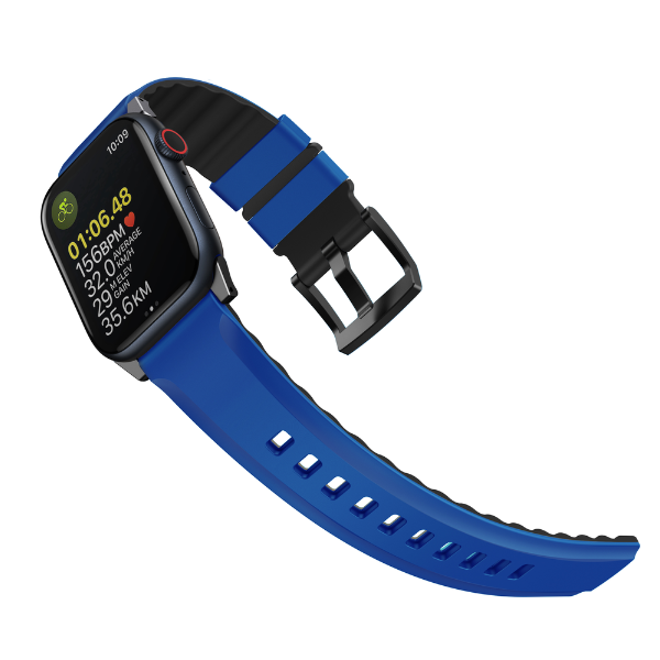 Dây đeo Apple Watch 42 44 45 49mm UNIQ Airsoft Silicone Linus-UNIQ49MMLINUSRBLU-5