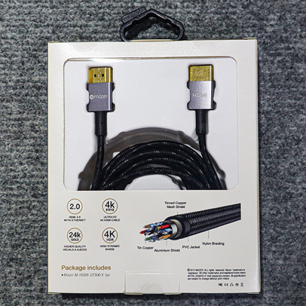 Cáp chuyển đổi Mazer UltraThin HDMI to HDMI 4K 3m-MHDMIUT300-7