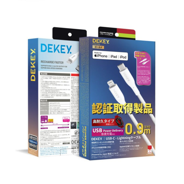 Cáp Type-C to Lightning Dekey MFi Power Pioneer 0.9m-C2568-8