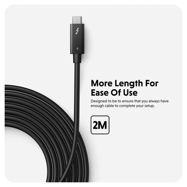 Cáp Thunderbolt 4 Type-C to Type-C HyperDrive 2m-HDTB4AC2GL-3