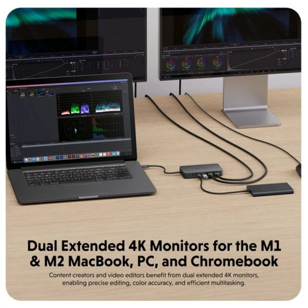 Hub chuyển đổi HyperDrive Next Dual 4K HDMI 7 in 1 Port Type-C HD7002GL-HD7002GL-7